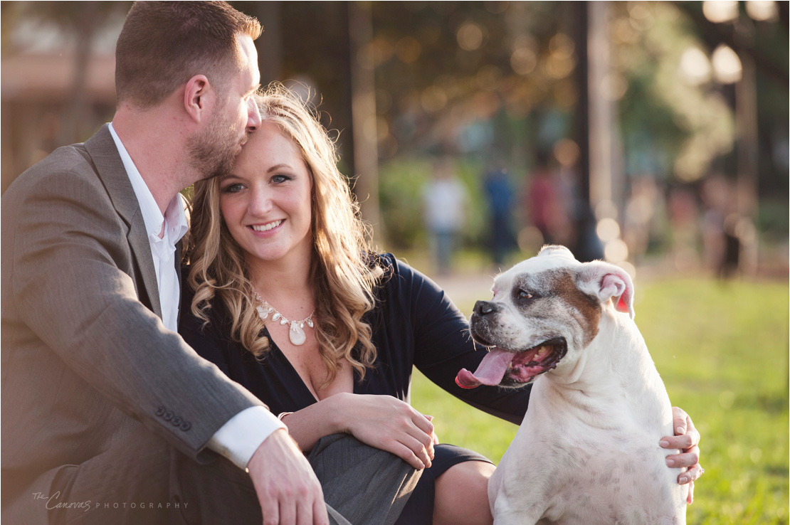 engagement shoot with dog