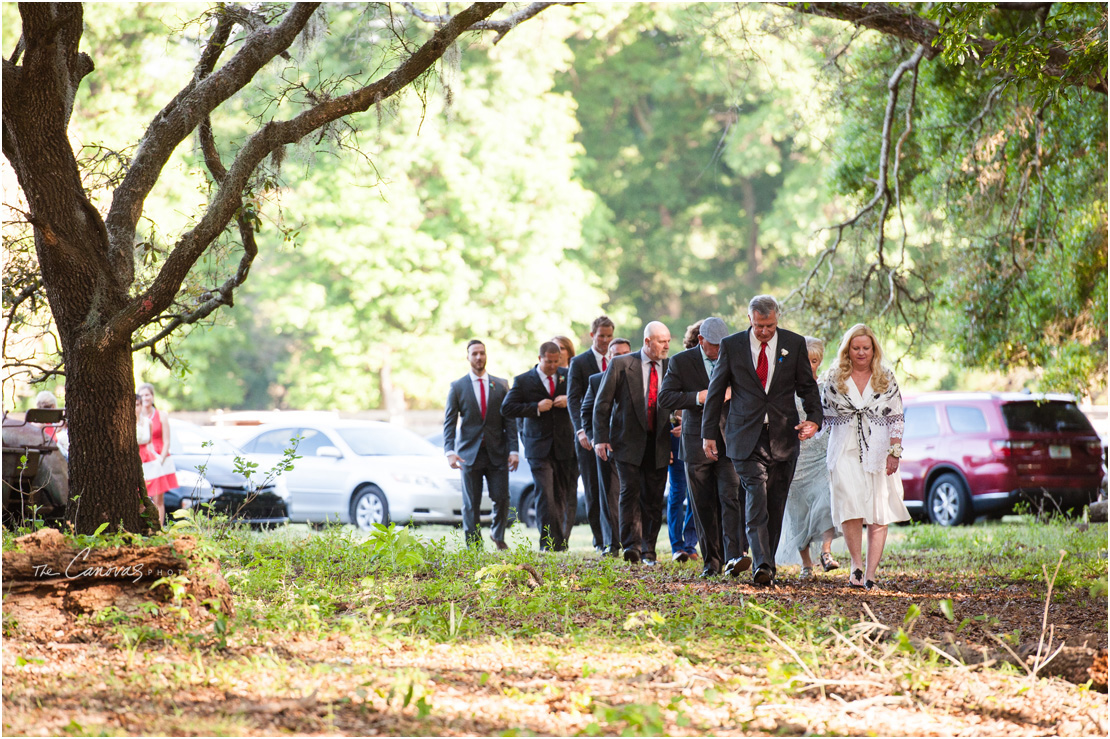 blue suite and red ties groomsman 