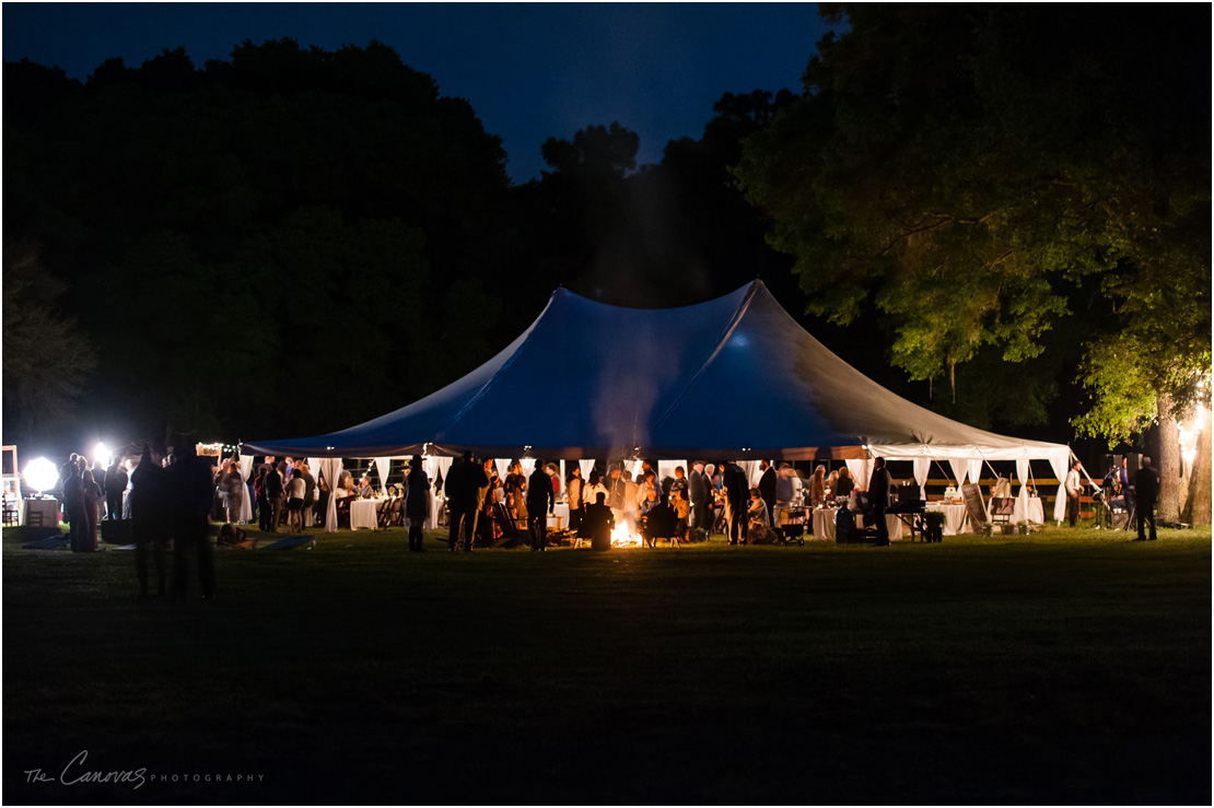 wedding tent at night 