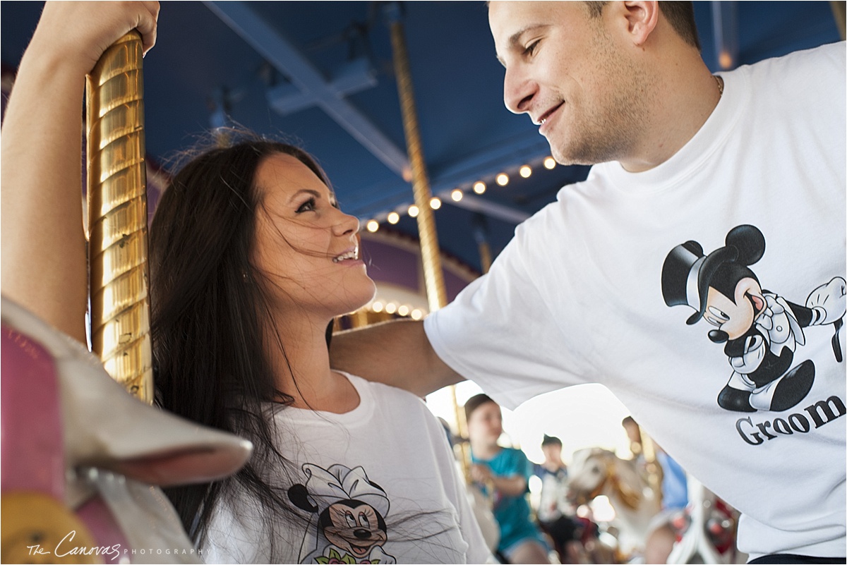 marry-go-round couple smiling 