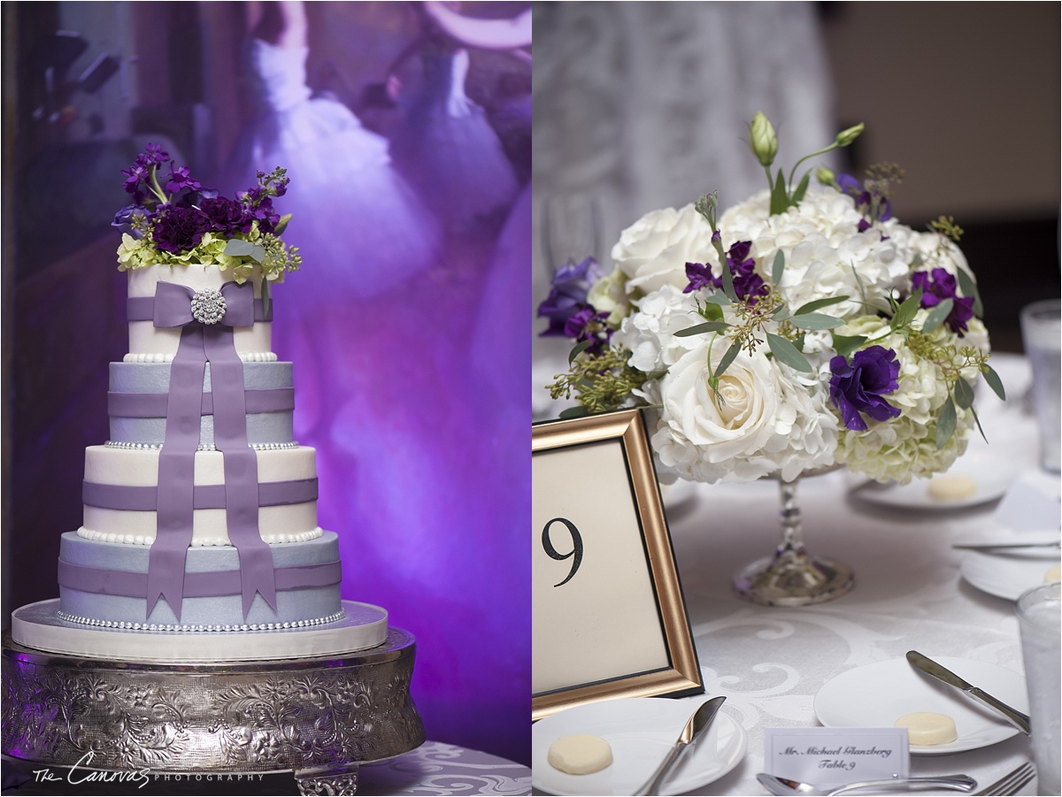 purple accents reception 