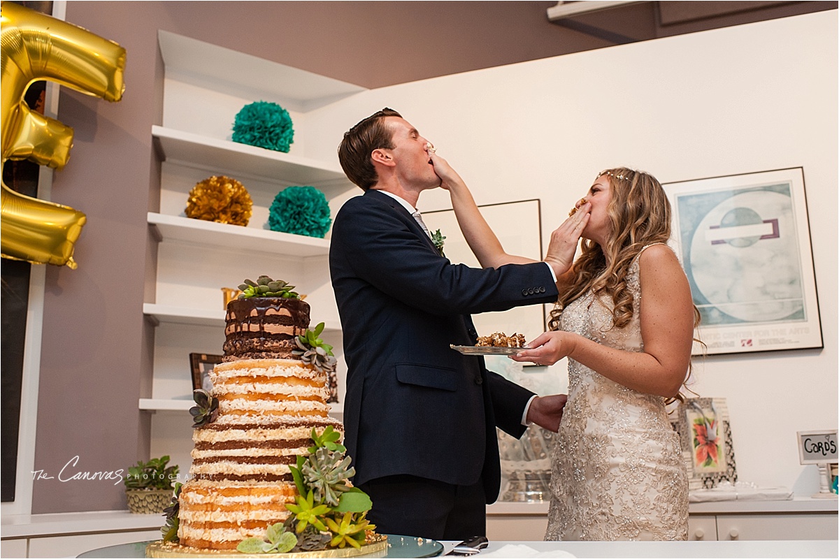 cutting cake