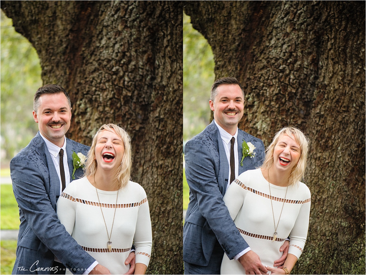 laughing bride