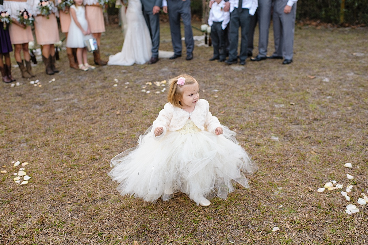 little girl at a wedding