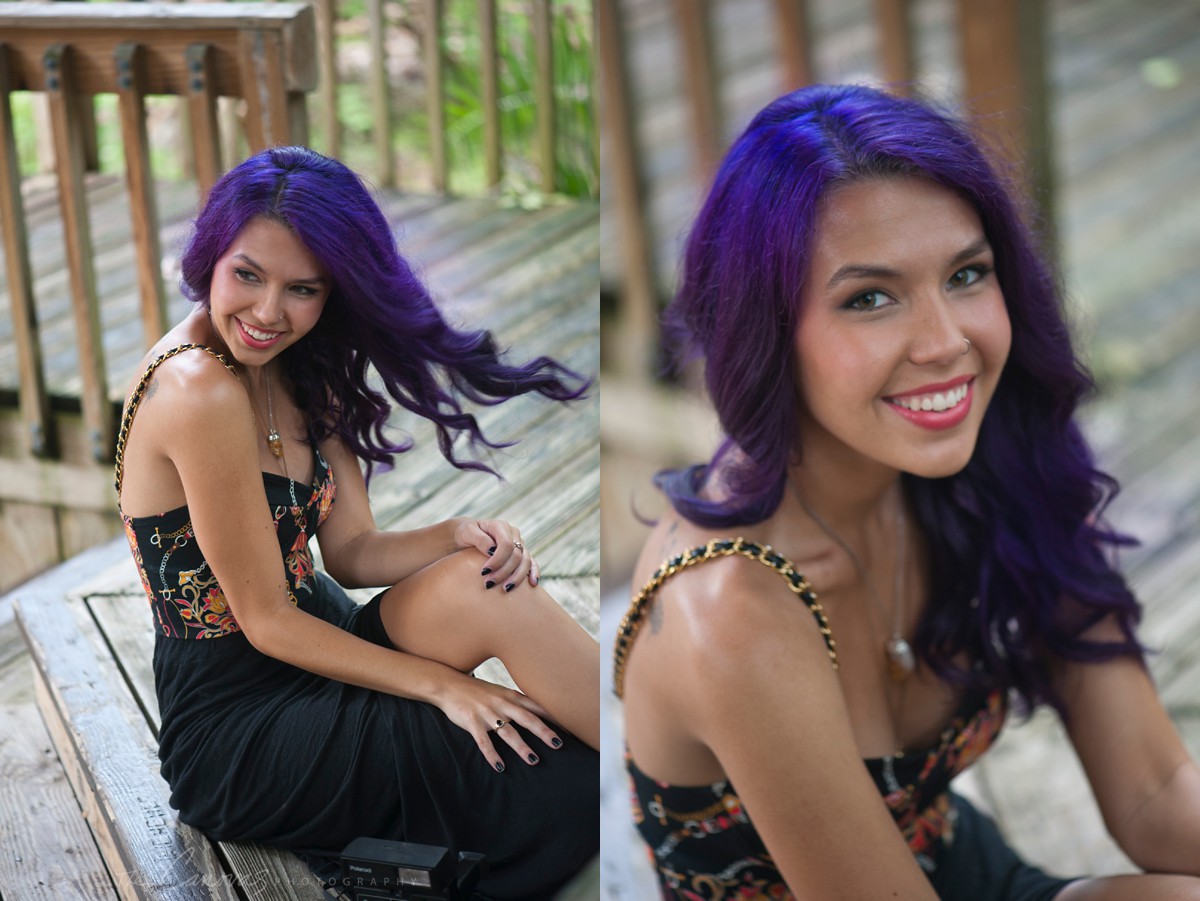 purple hair senior