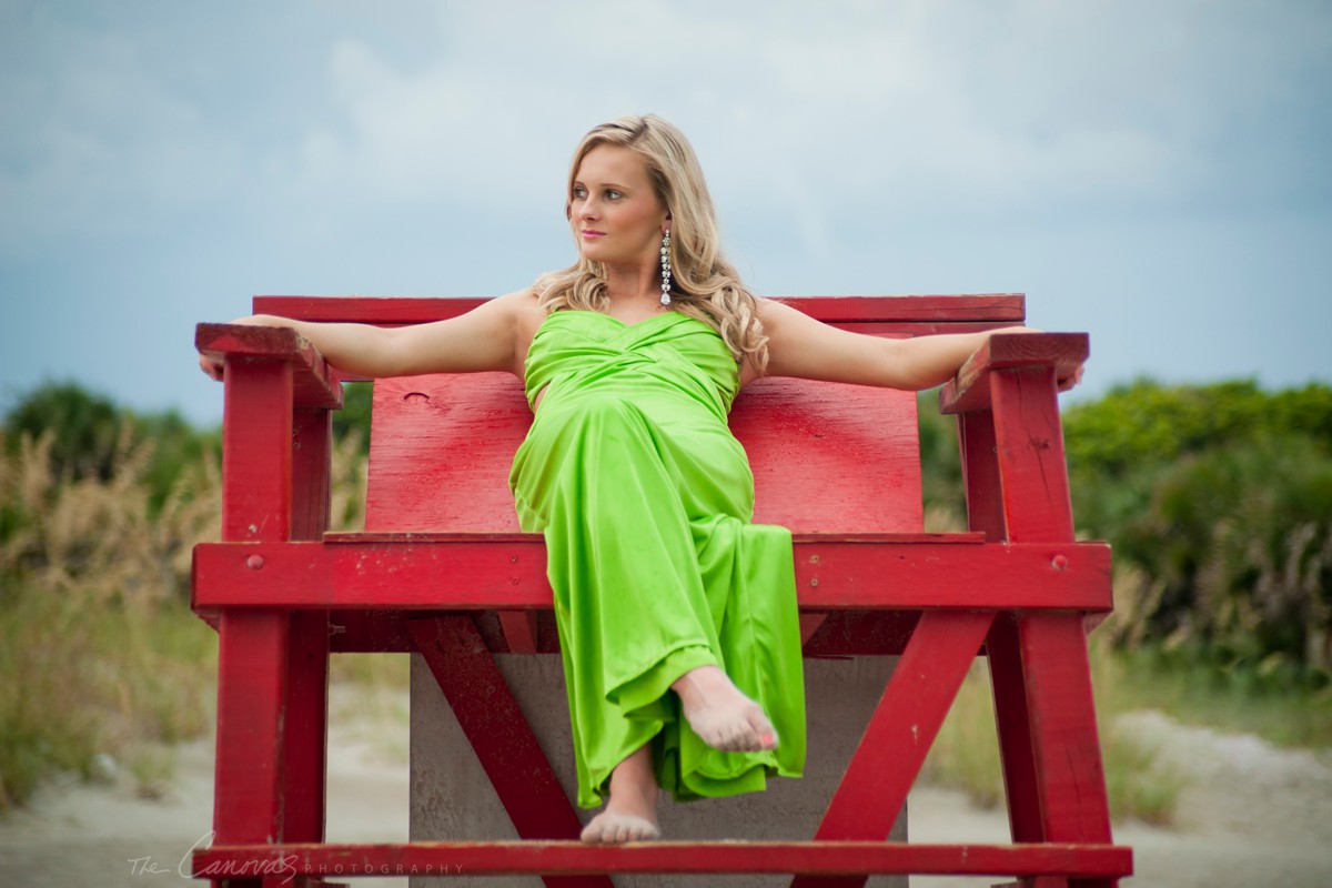 beach green dress