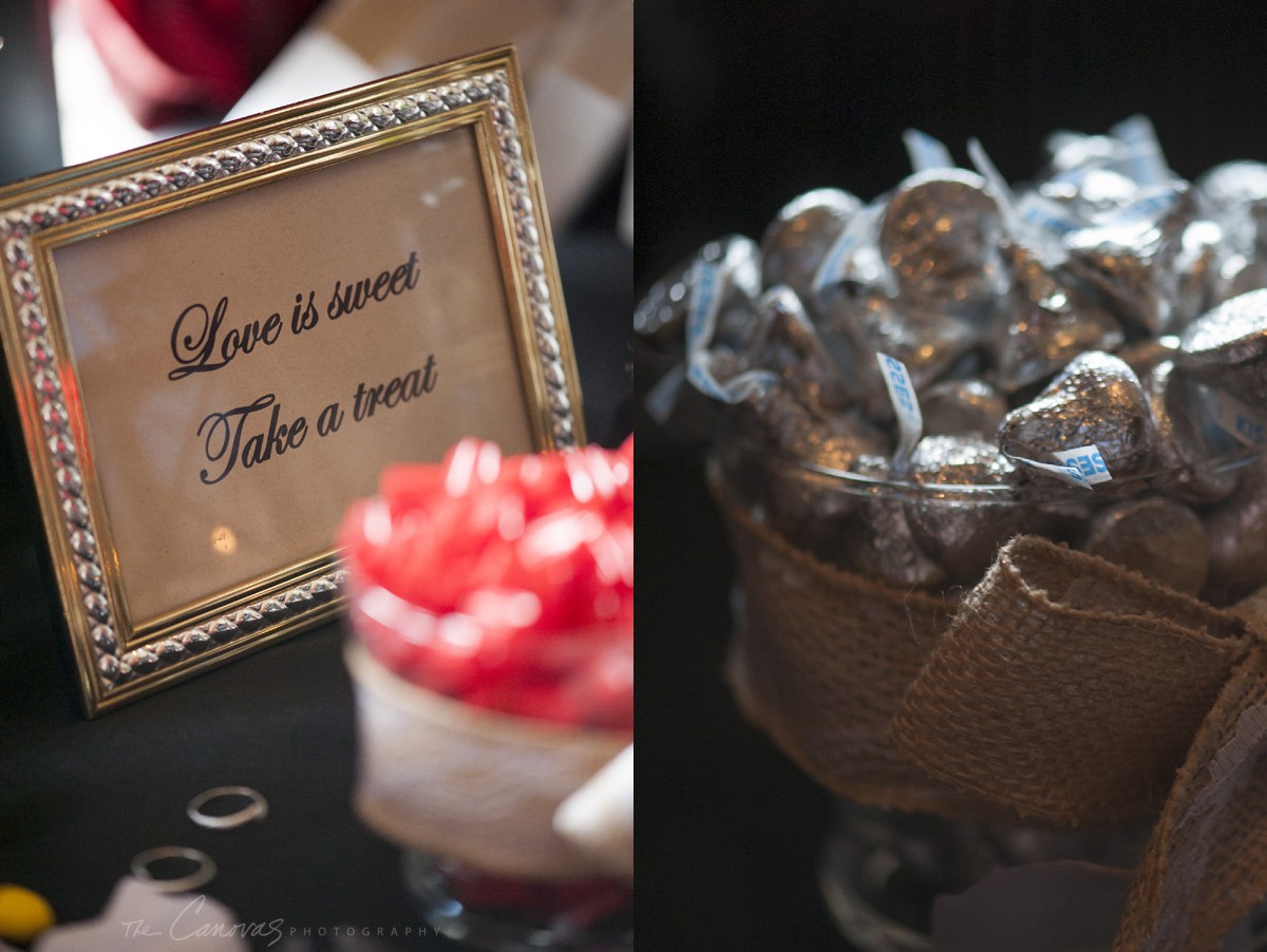 candy bar wedding