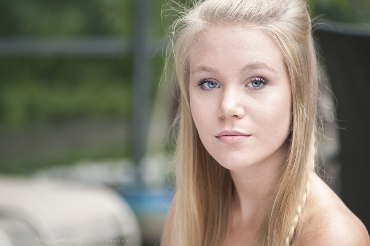blond blue eyes senior