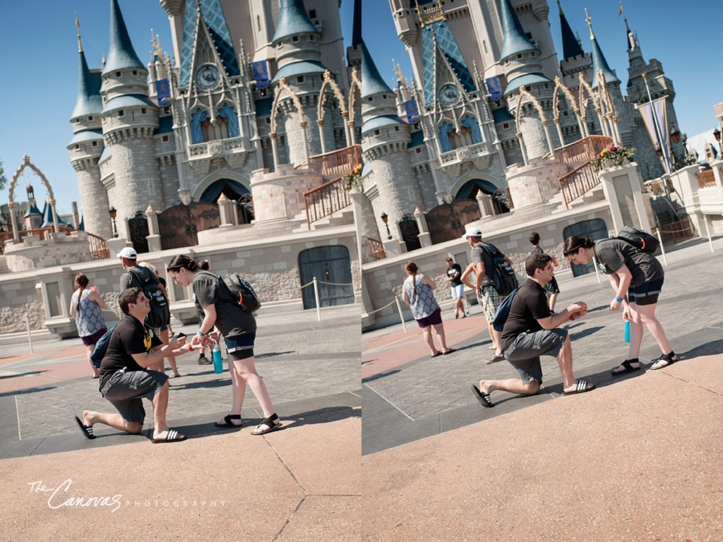 Disney Magic Kingdom Proposal Photography