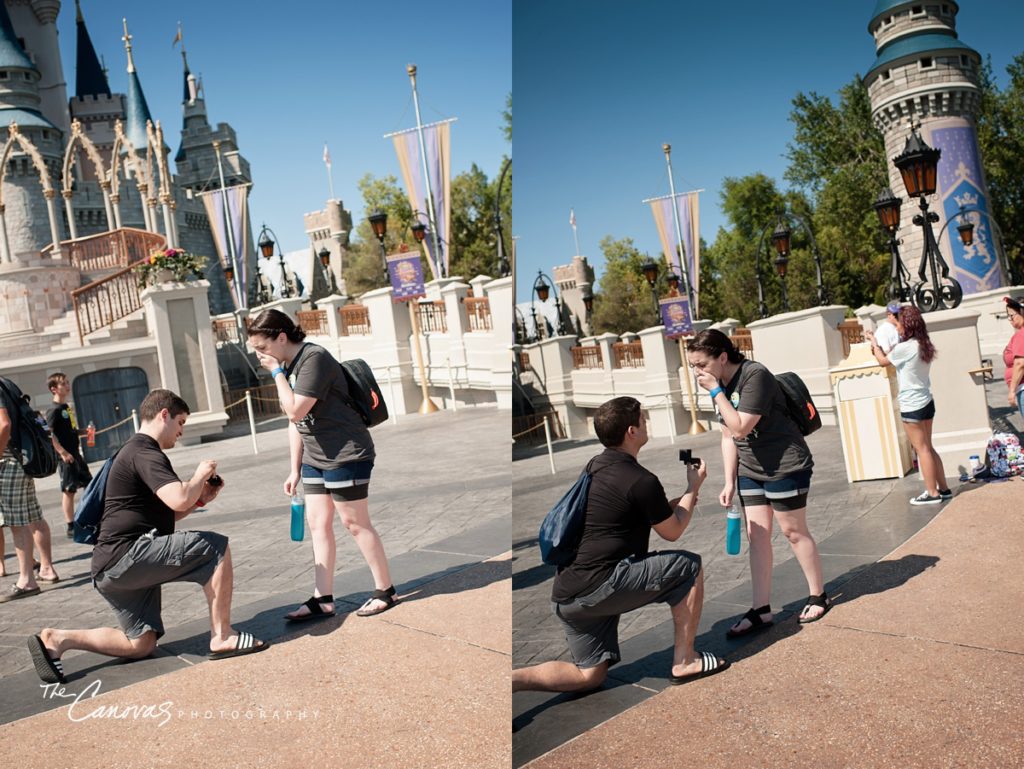 Disney Magic Kingdom Proposal Photography