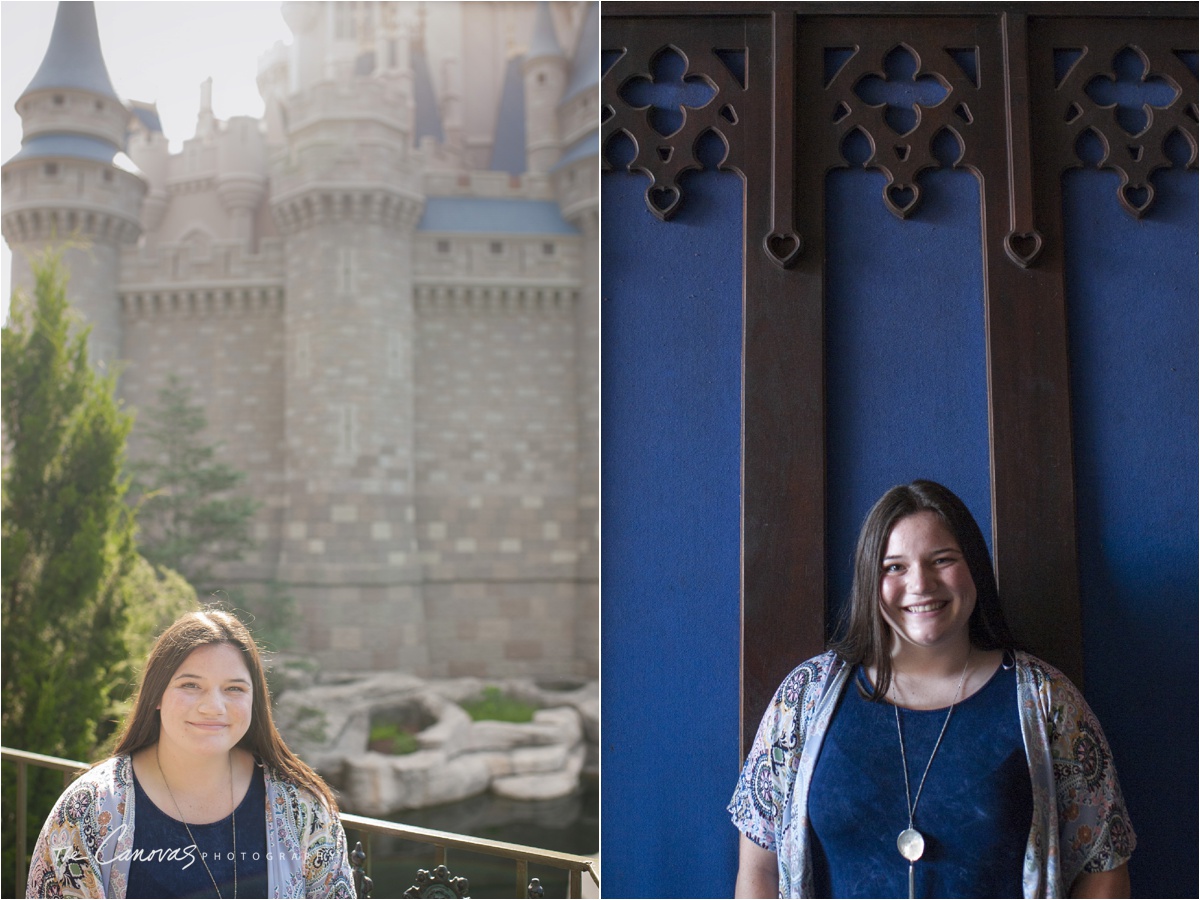 Disney Senior Portraits, disney themed senior pictures, disney world senior pictures, disney graduation pictures, magic kingdom photo shoot, mini magic kingdom portrait session, disney senior picture ideas, disney fine art photography