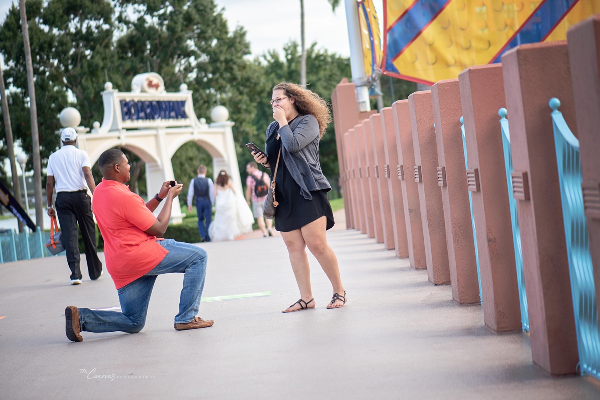 disney boardwalk proposal, engagement photographer orlando, disney world engagement photography, proposal photography in orlando