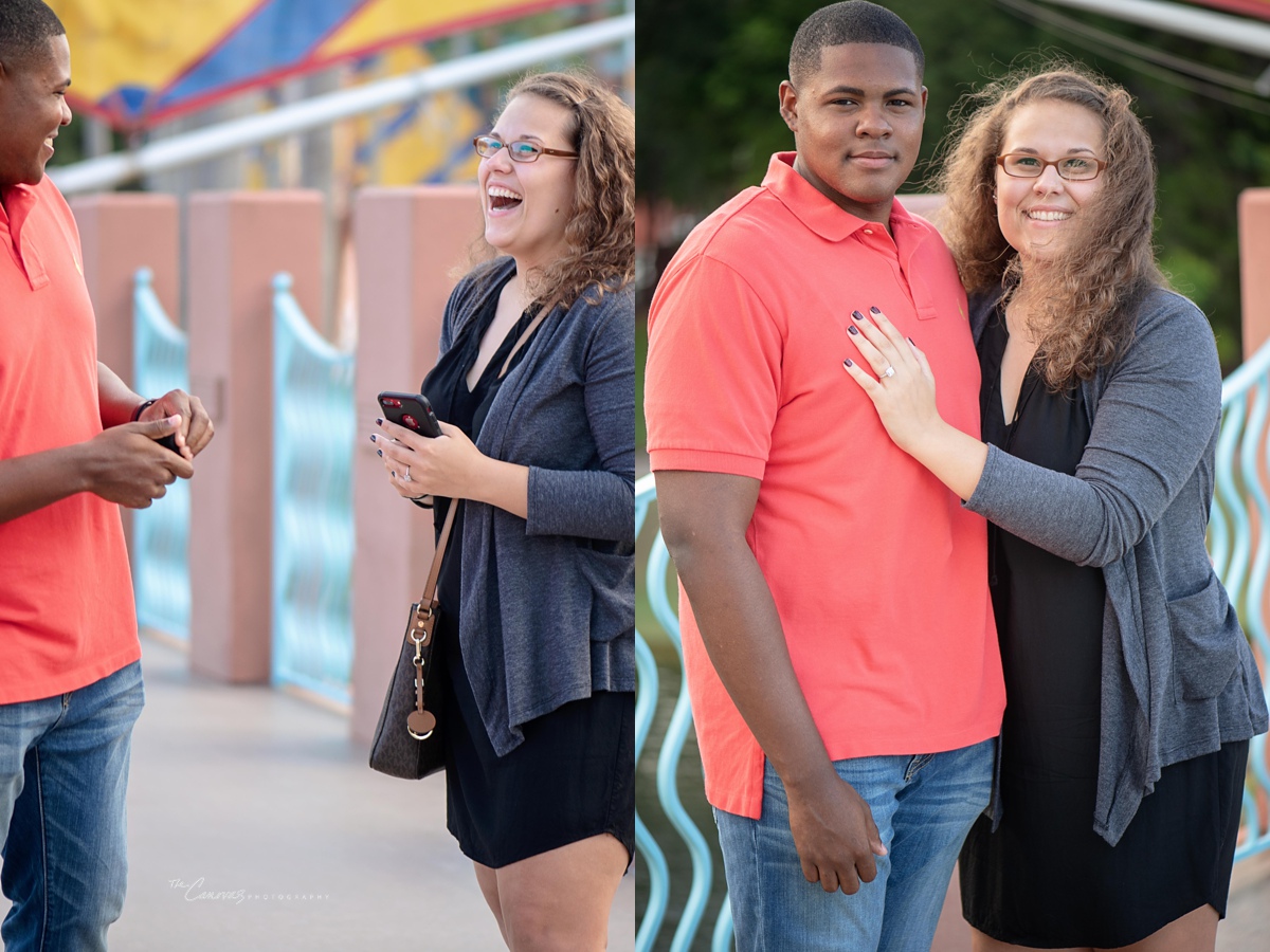 disney boardwalk proposal, engagement photographer orlando, disney world engagement photography, proposal photography in orlando