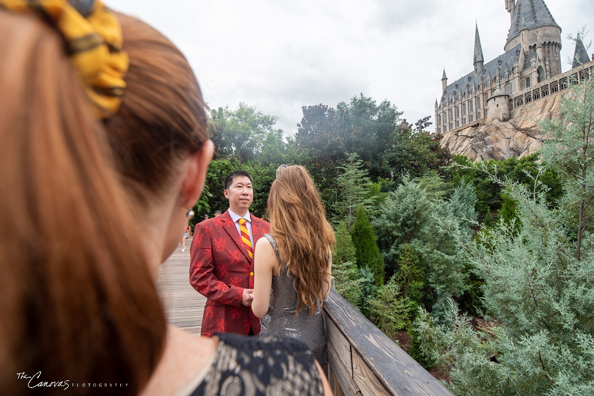 universal studios elopement photography, engagement photography universal studios orlando