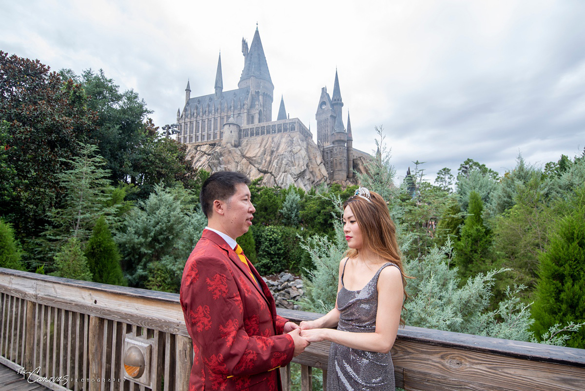 universal studios elopement photography, engagement photography universal studios orlando