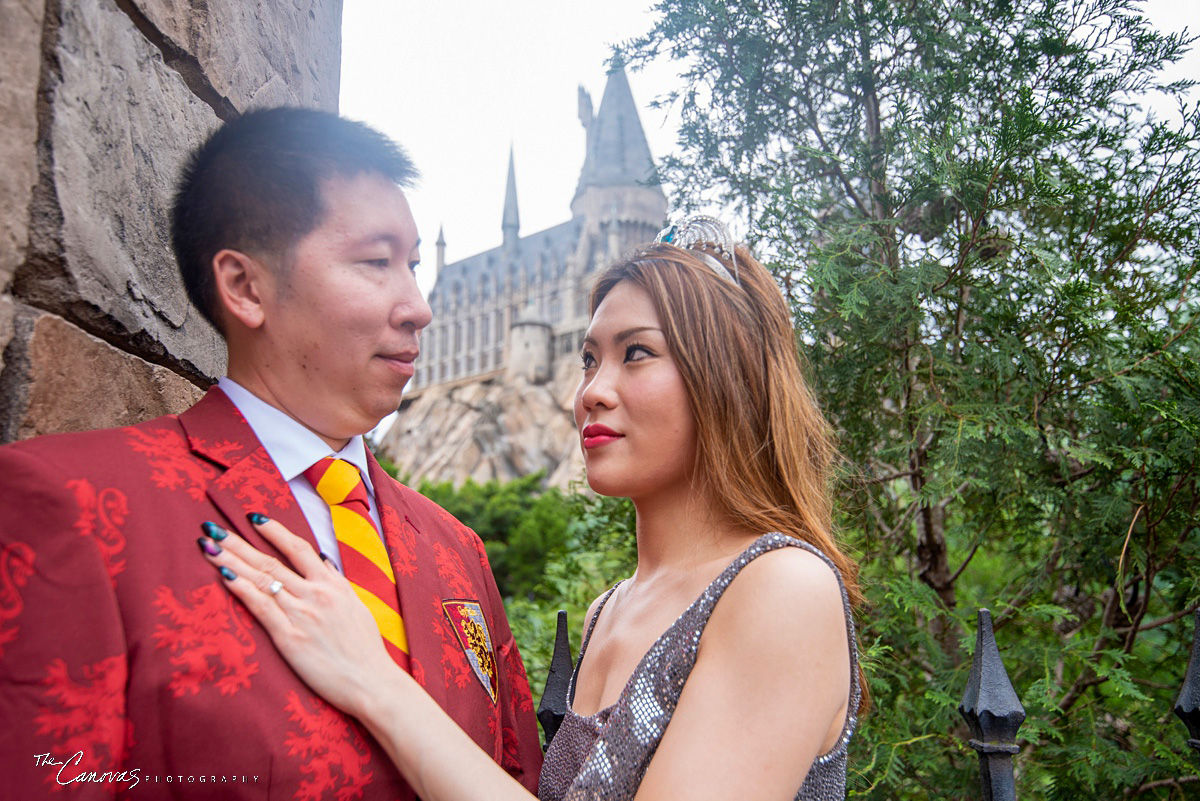 universal studios elopement photography, engagement photography universal studios orlando
