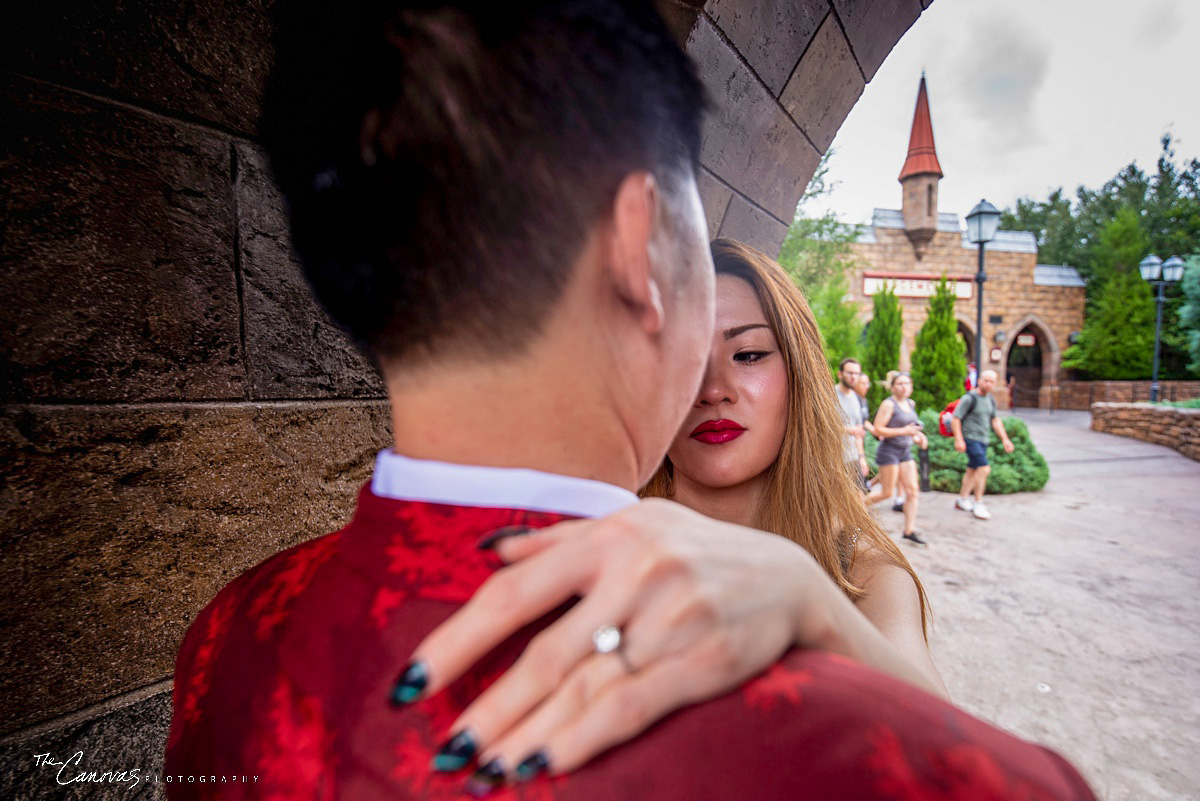 universal studios elopement photography, engagement photography universal studios orlando