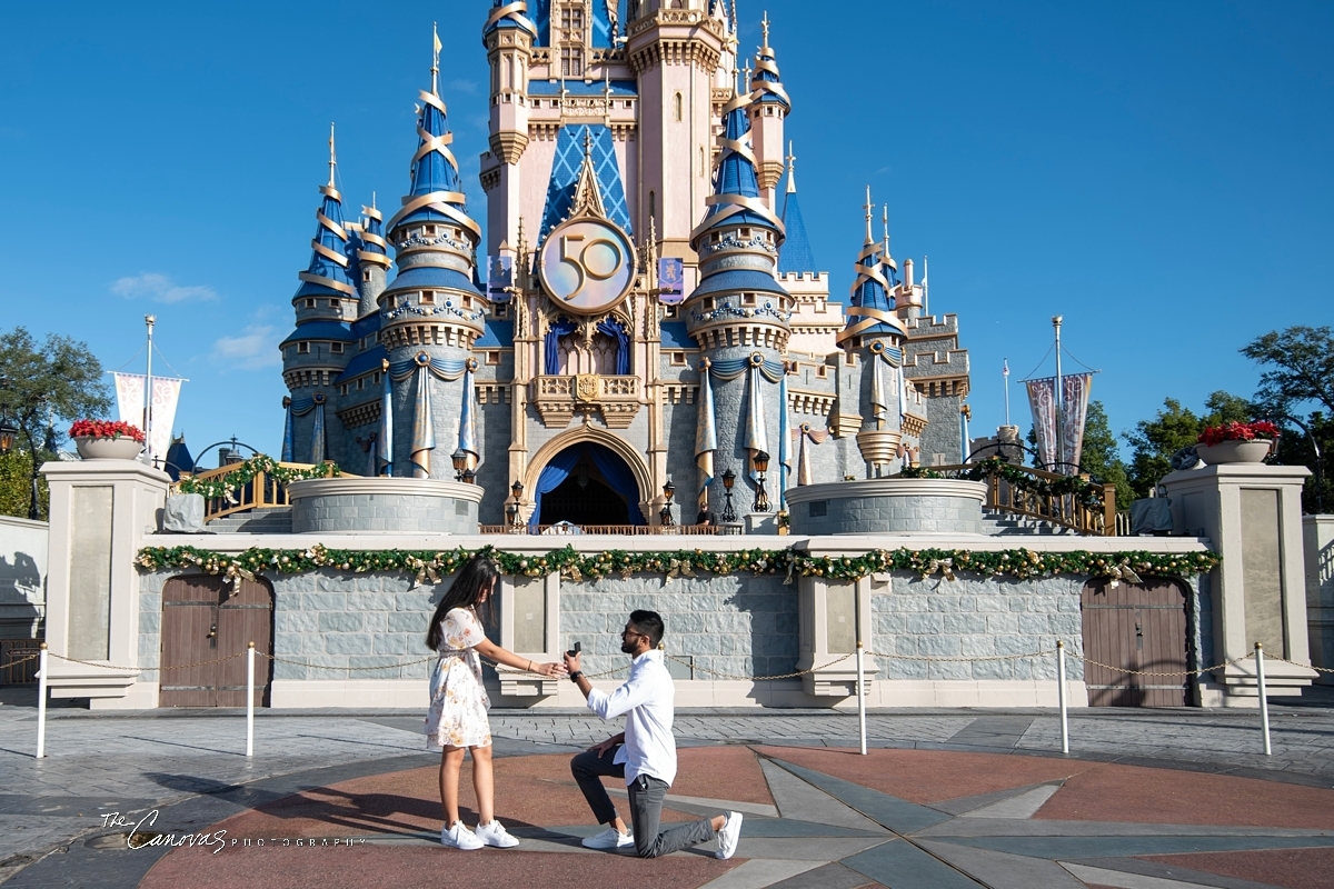 Surprise Proposal Photos at the Magic Kingdom