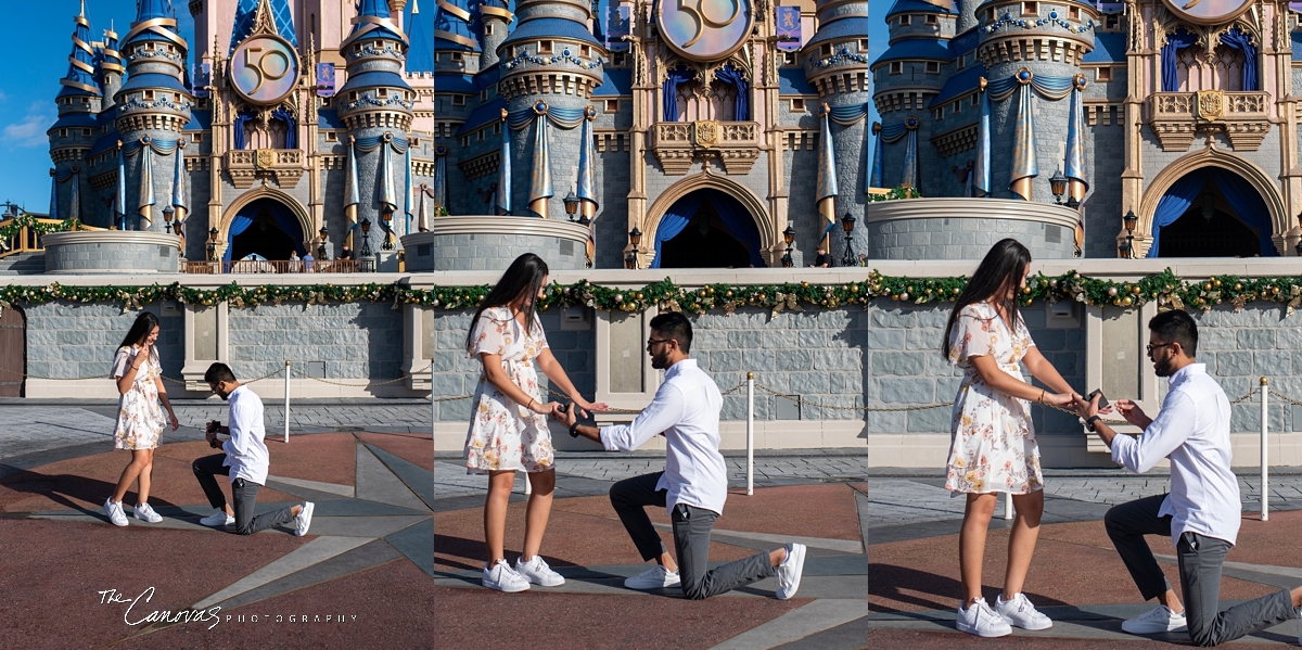 Surprise Proposal Photos at the Magic Kingdom