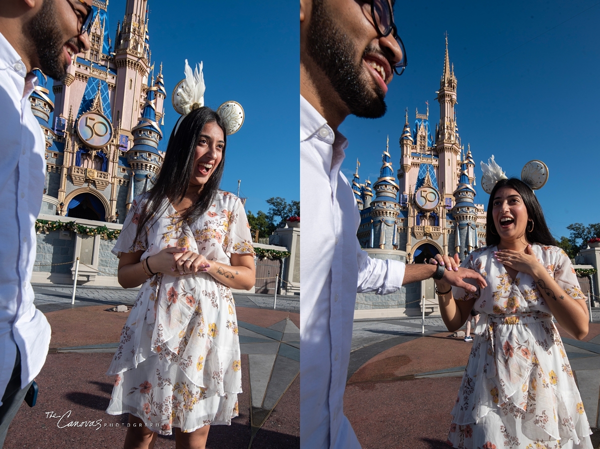 Surprise Proposal Photos at the Magic Kingdom