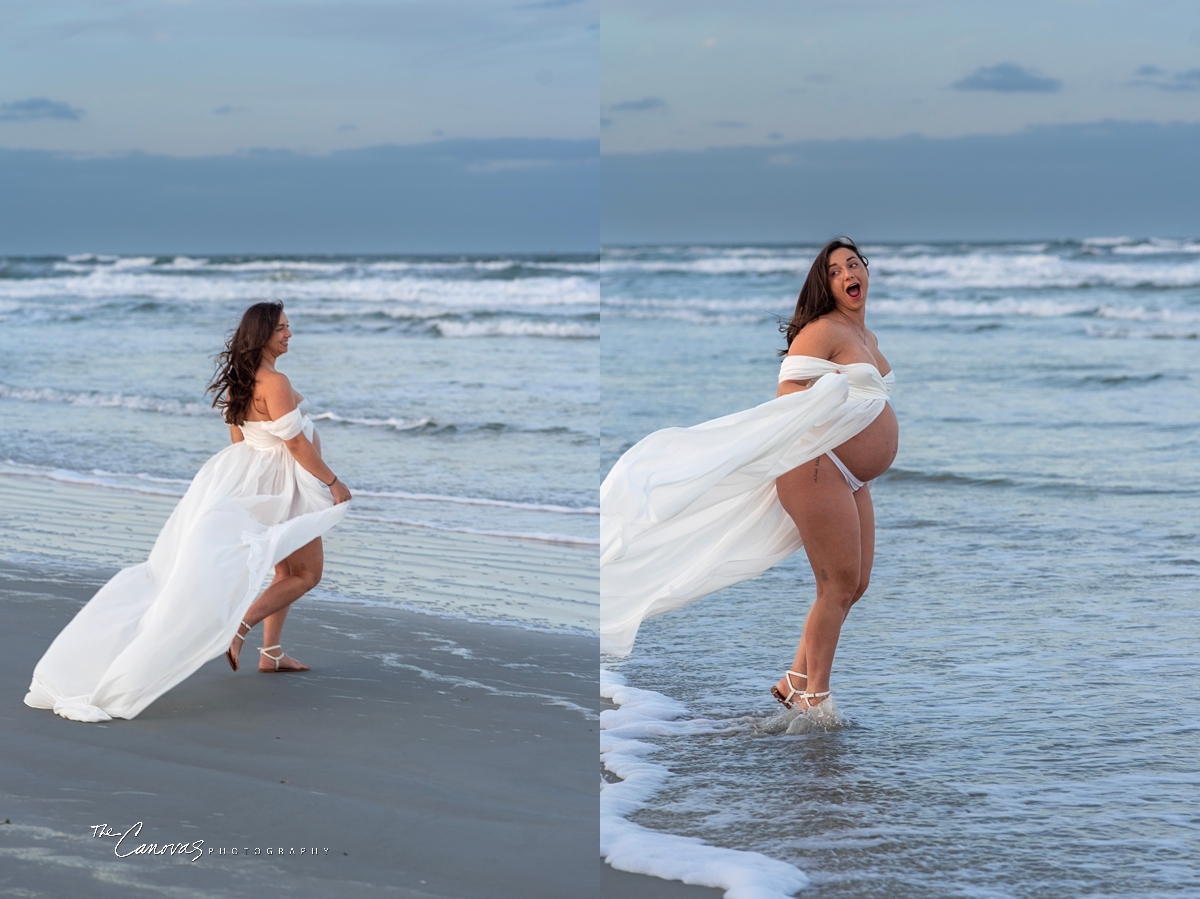 Maternity Portraits on New Smyrna Beach, maternity photographer near me