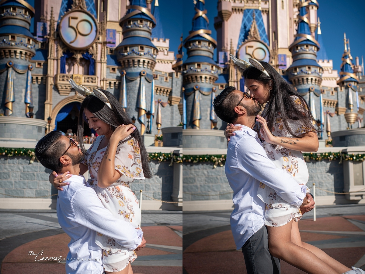 Surprise Proposal Photos at the Magic Kingdom