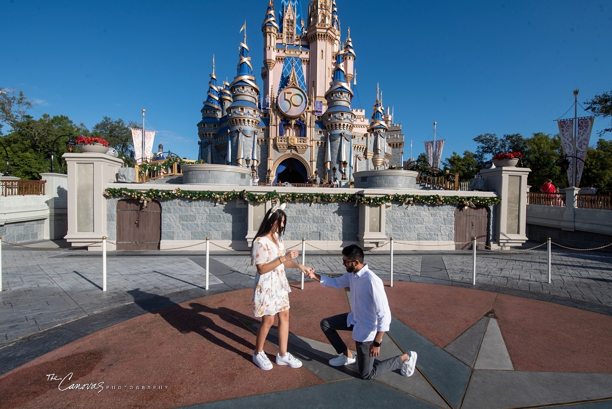 Surprise Proposal Photos at the Magic Kingdom