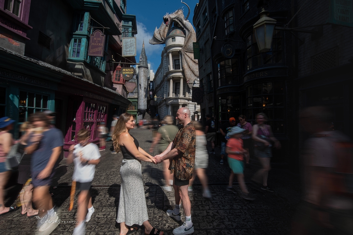 Universal Studios engagement photography, engagement photographer near me Orland