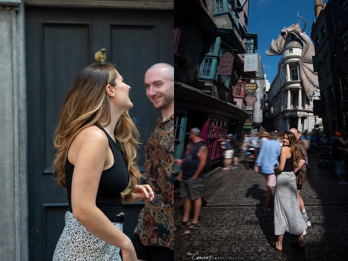 Universal Studios engagement photography, engagement photographer near me Orland