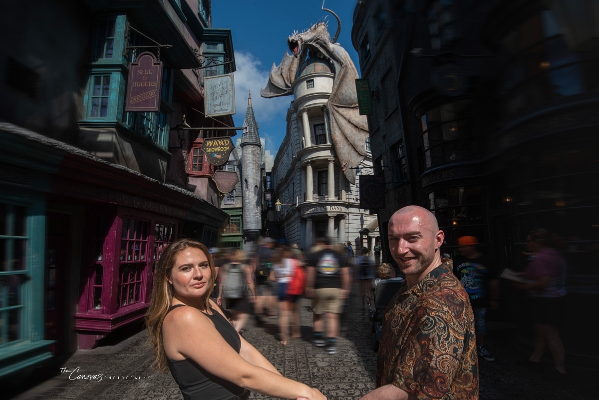 Universal Studios engagement photography, engagement photographer near me Orland