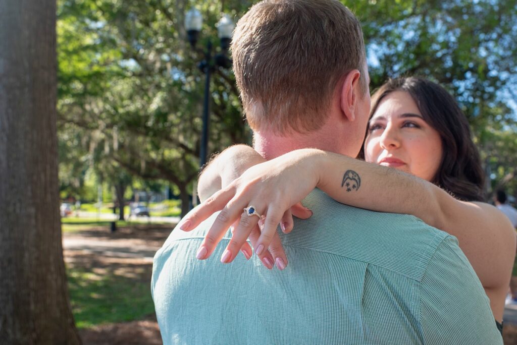 Lake Eola proposal, proposal photographer in Orlando, engagement photography Lake Eola