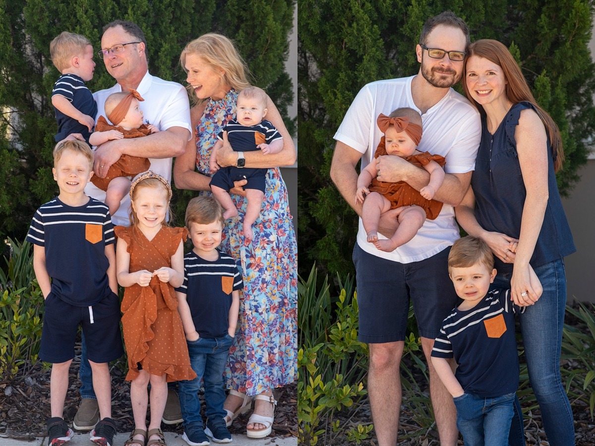Extended family photography session by Orlando family photographer at a vacation home in Kissimmee, Florida