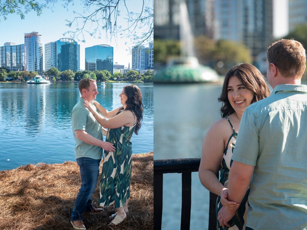 Lake Eola proposal, proposal photographer in Orlando, engagement photography Lake Eola