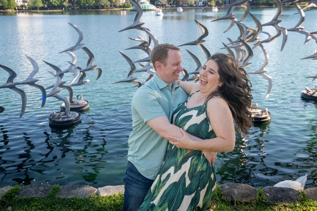 Lake Eola proposal, proposal photographer in Orlando, engagement photography Lake Eola