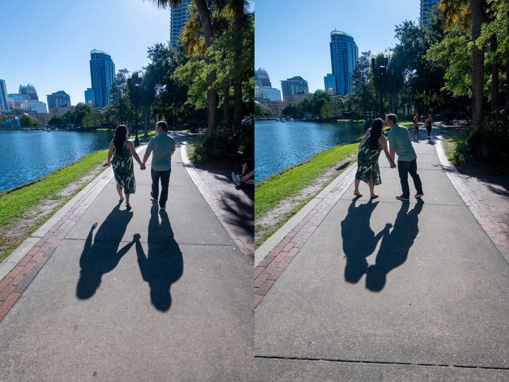 Lake Eola proposal, proposal photographer in Orlando, engagement photography Lake Eola