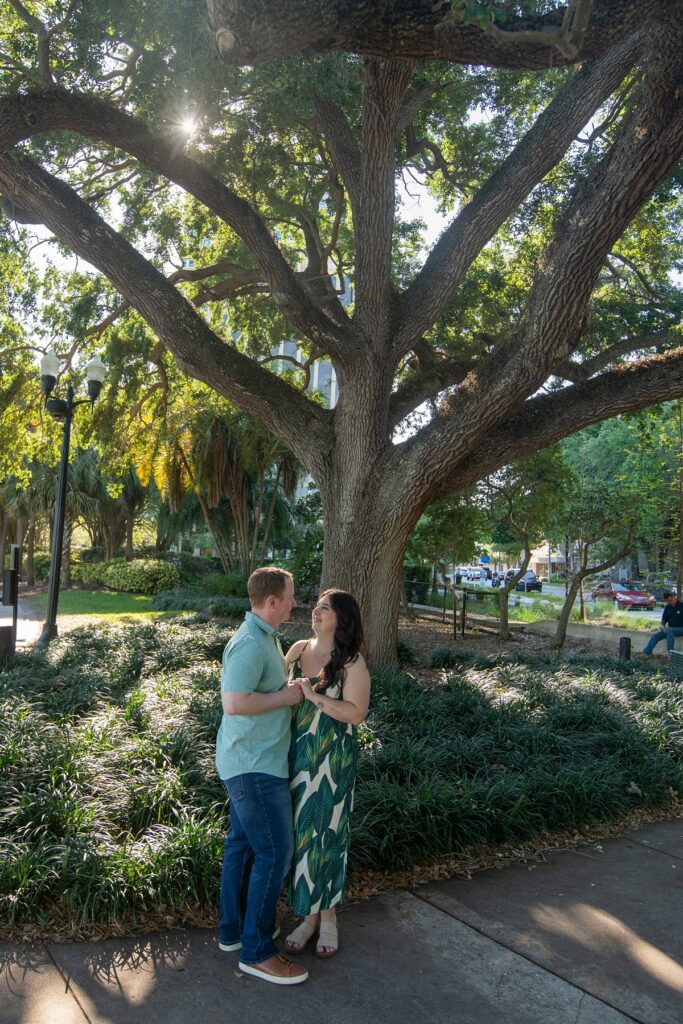 proposal photographer Lake Eola, portrait photography Orlando