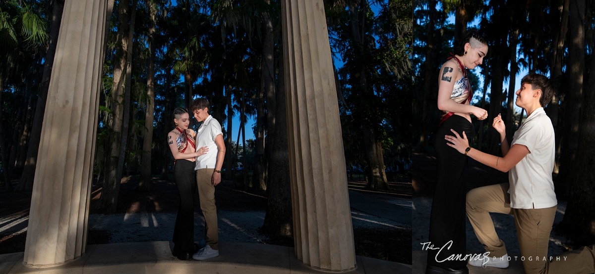 Kraft Azalea Gardens proposal photos, Winter Park FL Unique LGBTQIA+ Proposal Photos
