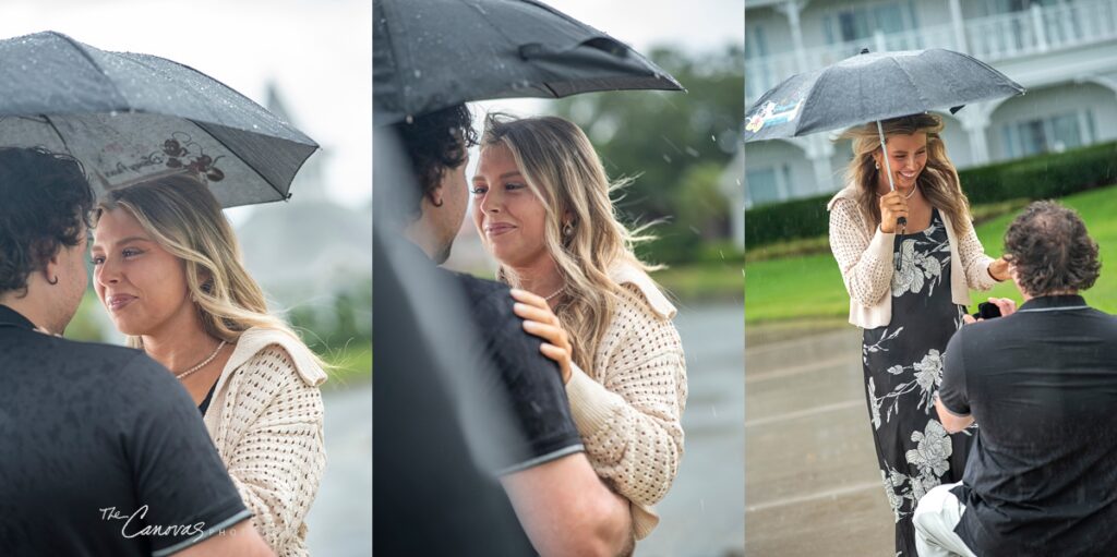 Proposal at the Grand Floridian in the Rain
