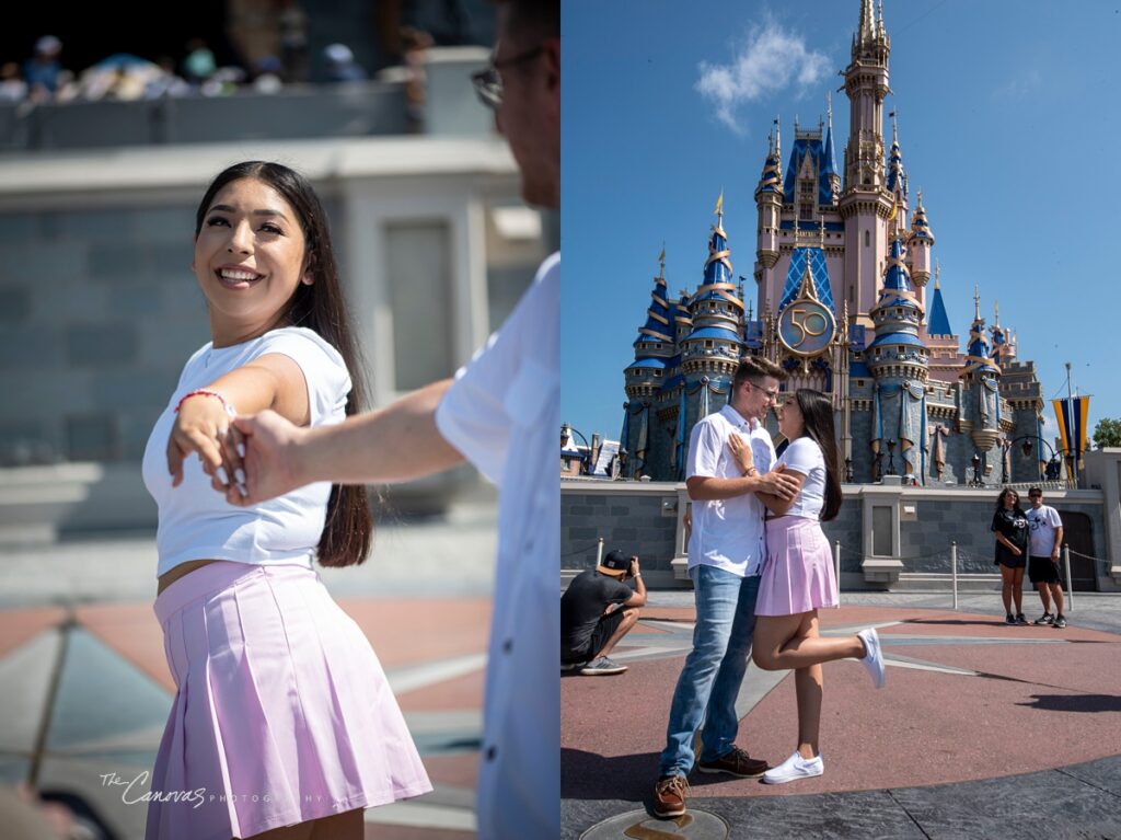 magic kingdom proposal photographer, get engaged at Magic Kingdom, engagement photographer Disney World