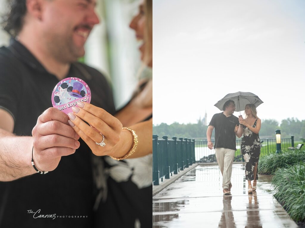 Proposal at the Grand Floridian in the Rain