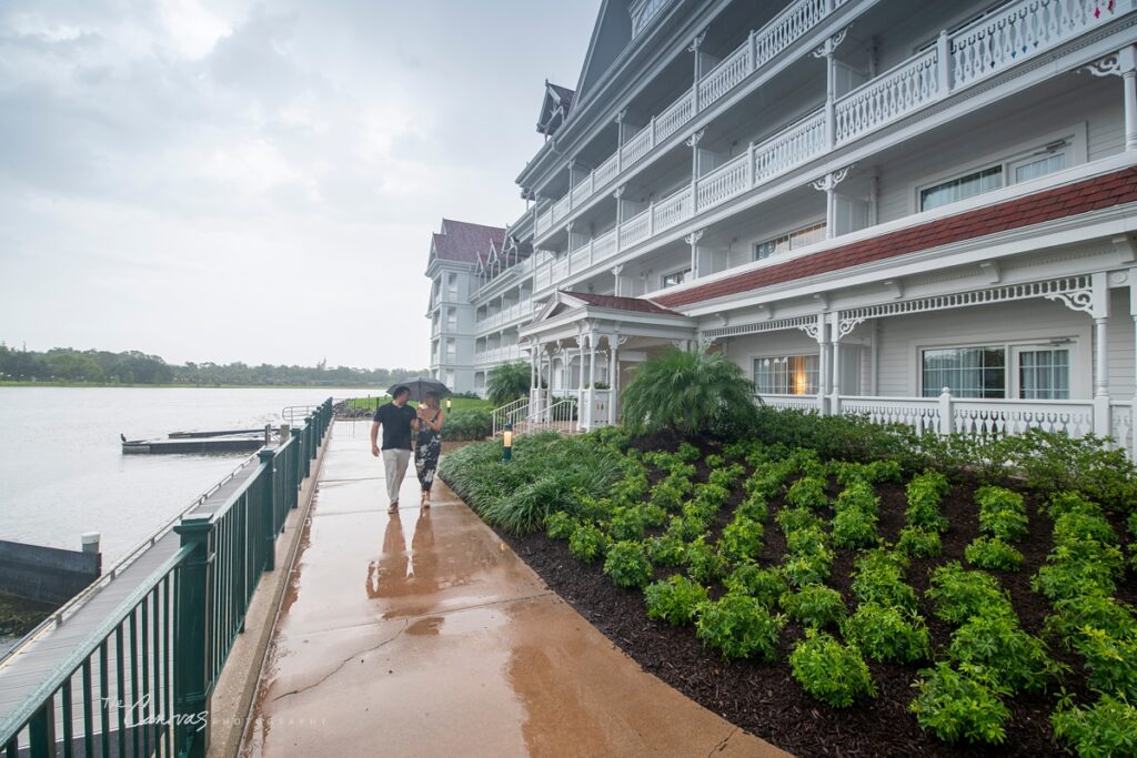 Proposal at the Grand Floridian in the Rain