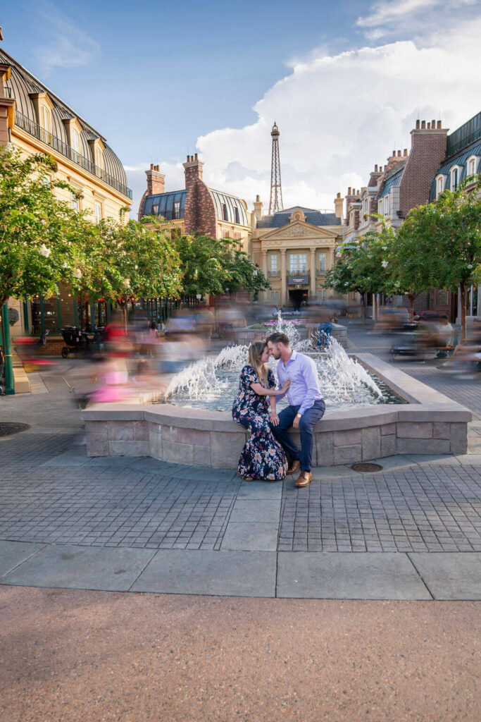 best Epcot proposal photographer, engagement photography Epcot, Disney World engagement session