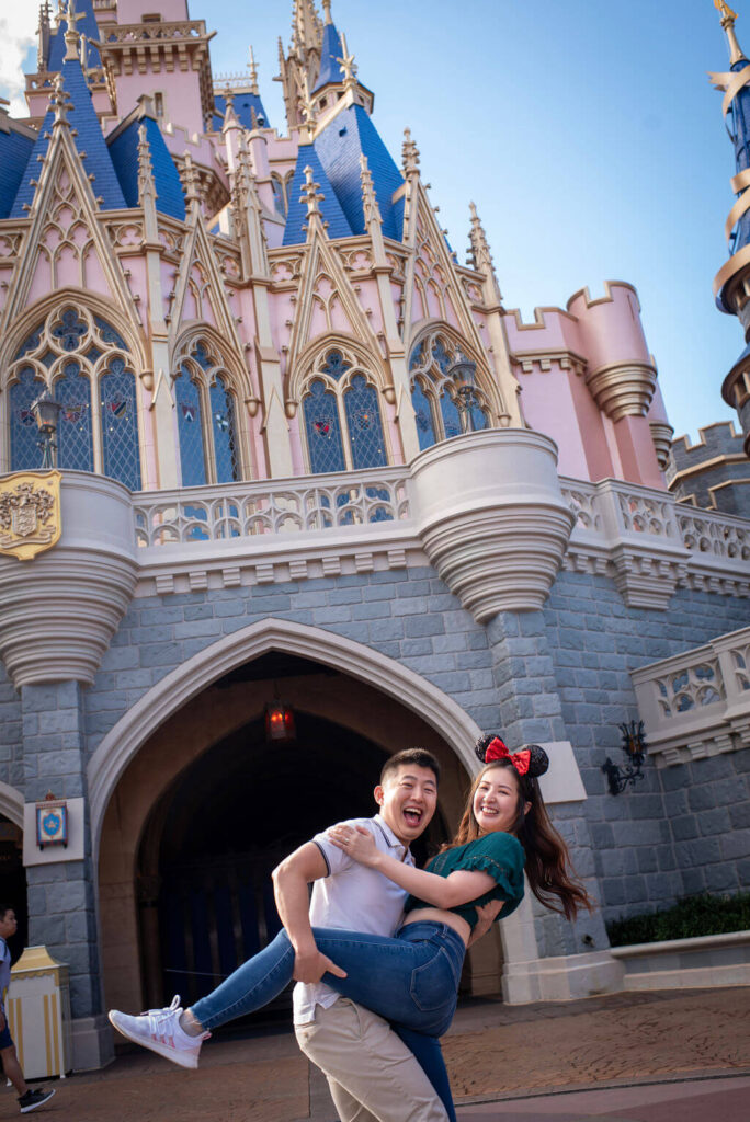 disney proposal photographer, private disney world engagement photographer, disney World engagement photography