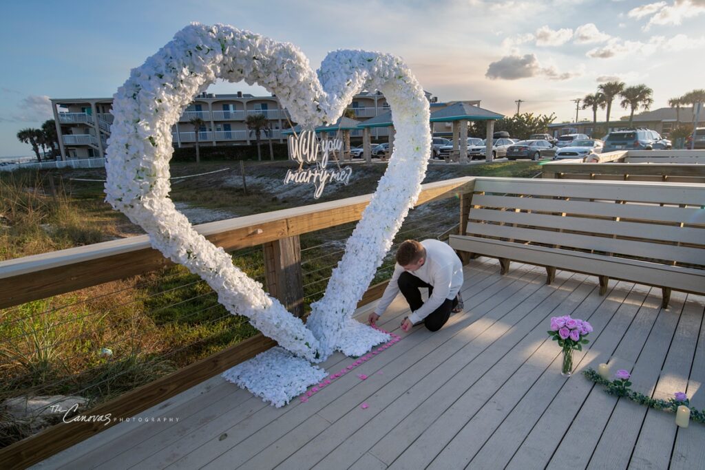 high school sweethearts proposal photos, New Smyrna beach proposal photographer